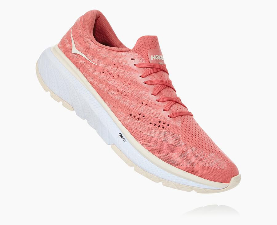 Zapatos Para Caminar Hoka One One Mujer Naranjas/Blancos - Cavu 3 - RSMF71596